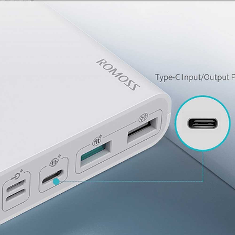 پاوربانک روموس ROMOSS SENSE6+ 20000mAh سفید - تصویر 4